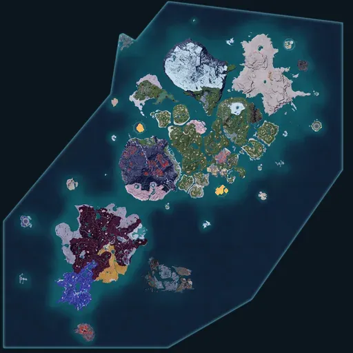 Distribution map of Beautiful Flowers across Palworld